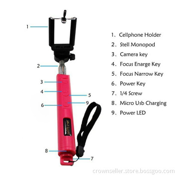Focusing Wireless Mobile Phone Monopod